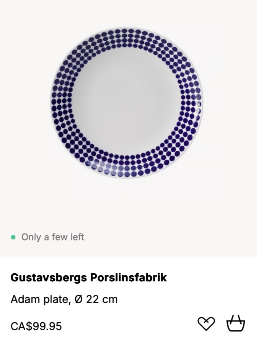 Gustavsbergs Porslinsfabrik Adam plate Set of 2 - Picture 5 of 6